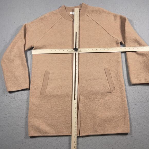 Madewell Coat Womens Medium Wool Full Zip Merino Long Cardigan Jacket Pockets - Picture 4 of 9